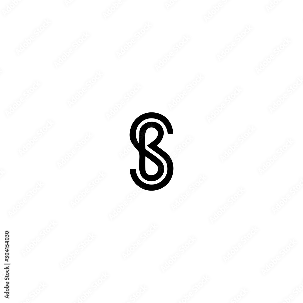 Naklejka premium BS SB initial logo design vector