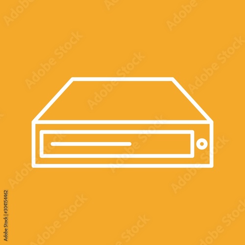 Dvd Rom Icon Isolated On Abstract Background