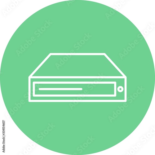 Dvd Rom Icon Isolated On Abstract Background