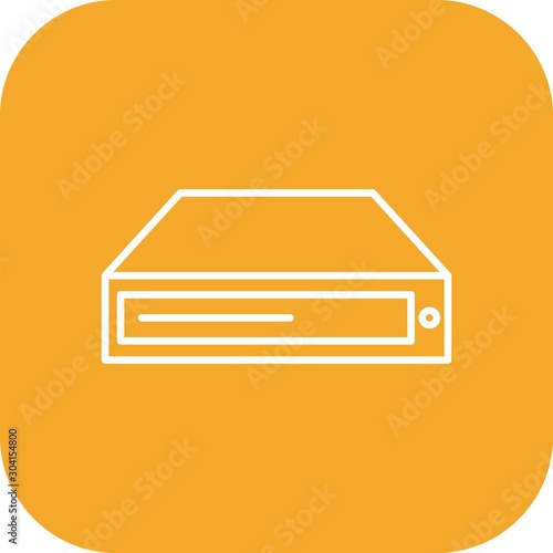 Dvd Rom Icon Isolated On Abstract Background