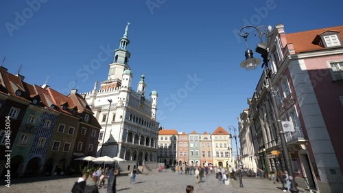 Pozna medieval main square in a sunny Autumn day photo