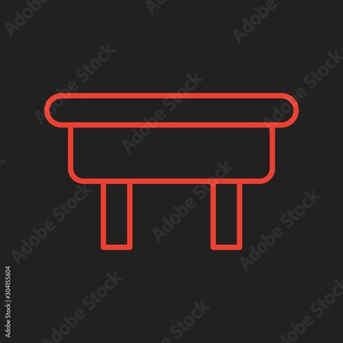 ottoman Icon Isolated On Abstract Background