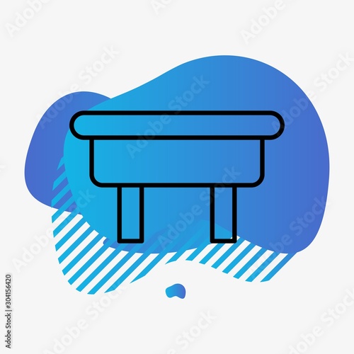 ottoman Icon Isolated On Abstract Background