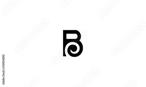 abstract initial letter b,be logo template, vector file .eps 10 , text and color is easy to edit - Vector