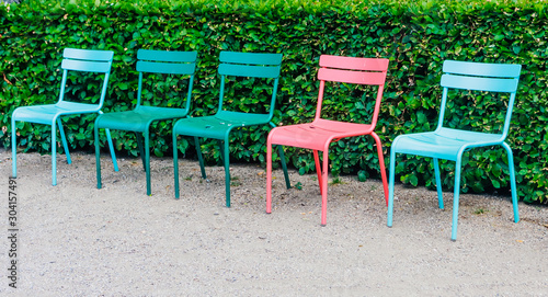 Photography Color Chairs, Royal Library Garden, Christiansborg Palace; Copenhagen; Denmark
