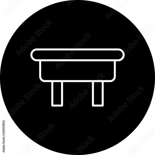 ottoman Icon Isolated On Abstract Background