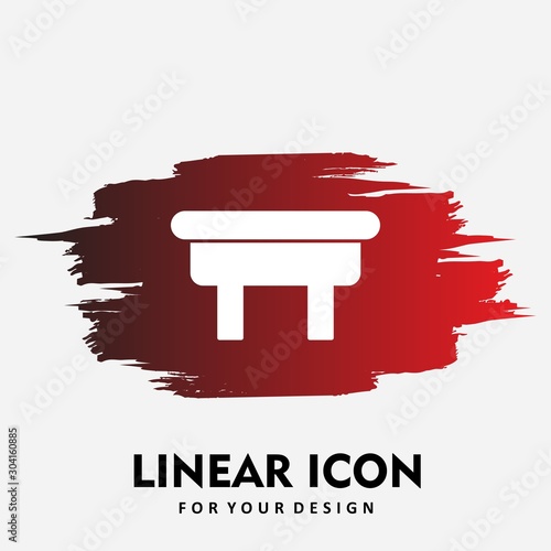 ottoman Icon Isolated On Abstract Background