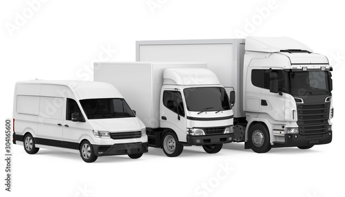 Fleet of Freight Transportation Isolated