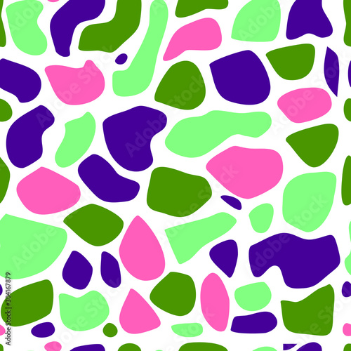 Background with pink and green shapes