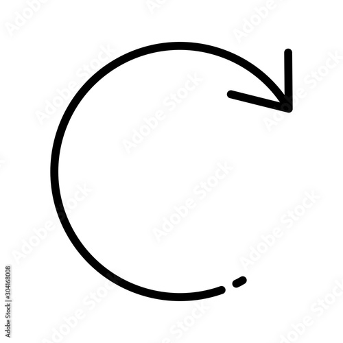 Restart  icon isolated on abstract background