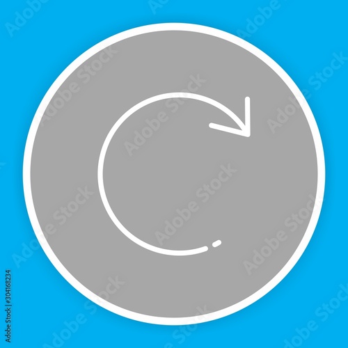 Restart  icon isolated on abstract background