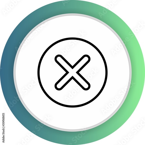  Canceled  icon isolated on abstract background