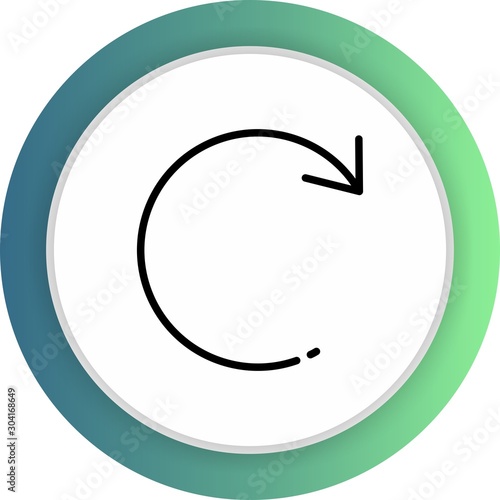 Restart  icon isolated on abstract background