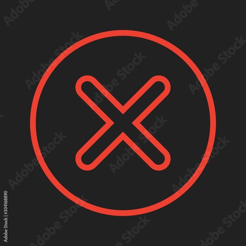  Canceled  icon isolated on abstract background