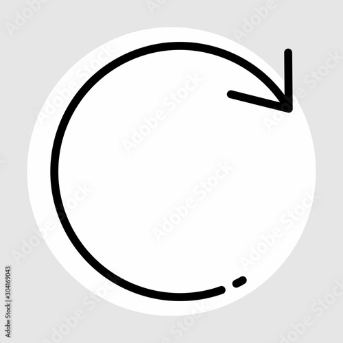 Restart  icon isolated on abstract background