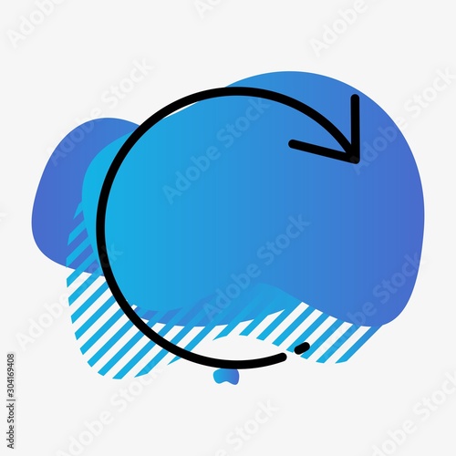 Restart  icon isolated on abstract background