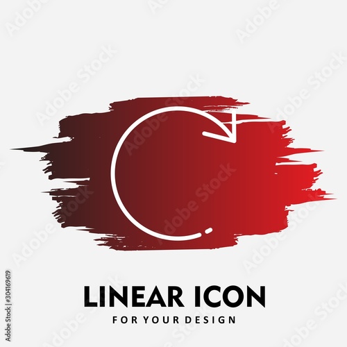 Restart  icon isolated on abstract background