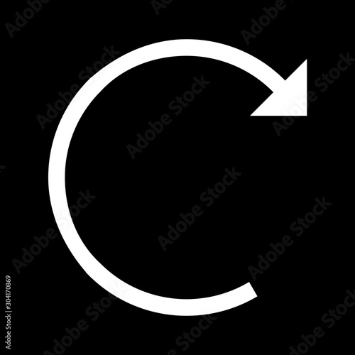 Restart  icon isolated on abstract background