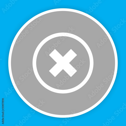  Canceled  icon isolated on abstract background