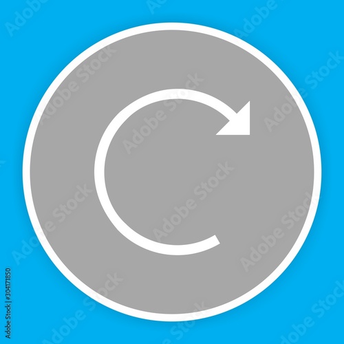 Restart  icon isolated on abstract background