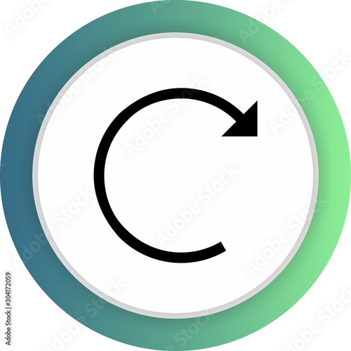 Restart  icon isolated on abstract background
