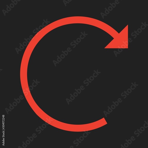 Restart  icon isolated on abstract background
