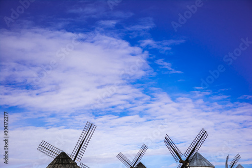 The windmills of Campo de Criptana in La Mancha, region of central Spain, Ciudad Real.