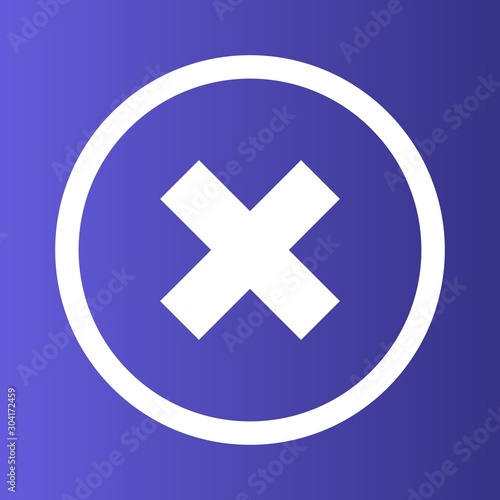  Canceled  icon isolated on abstract background