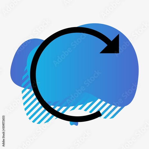 Restart  icon isolated on abstract background