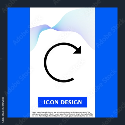 Restart  icon isolated on abstract background