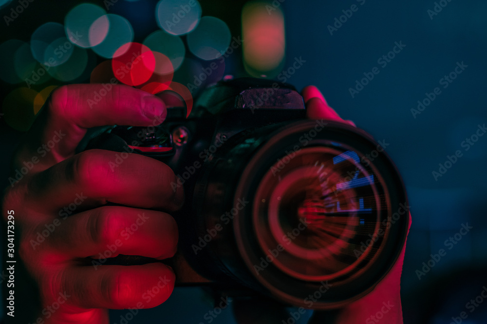 Close up abstract shot of photographer taking a picture Close up abstract shot of photographer taking a picture