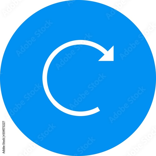 Restart  icon isolated on abstract background