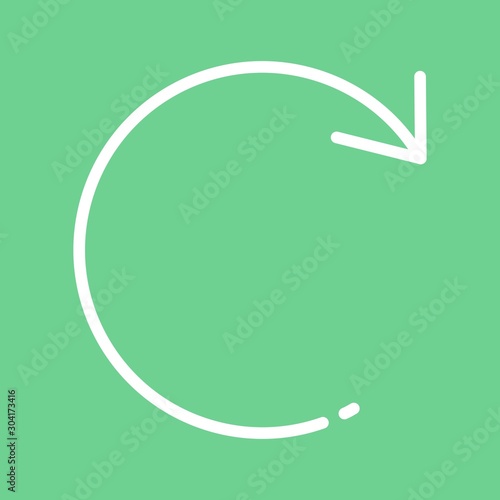 Restart  icon isolated on abstract background