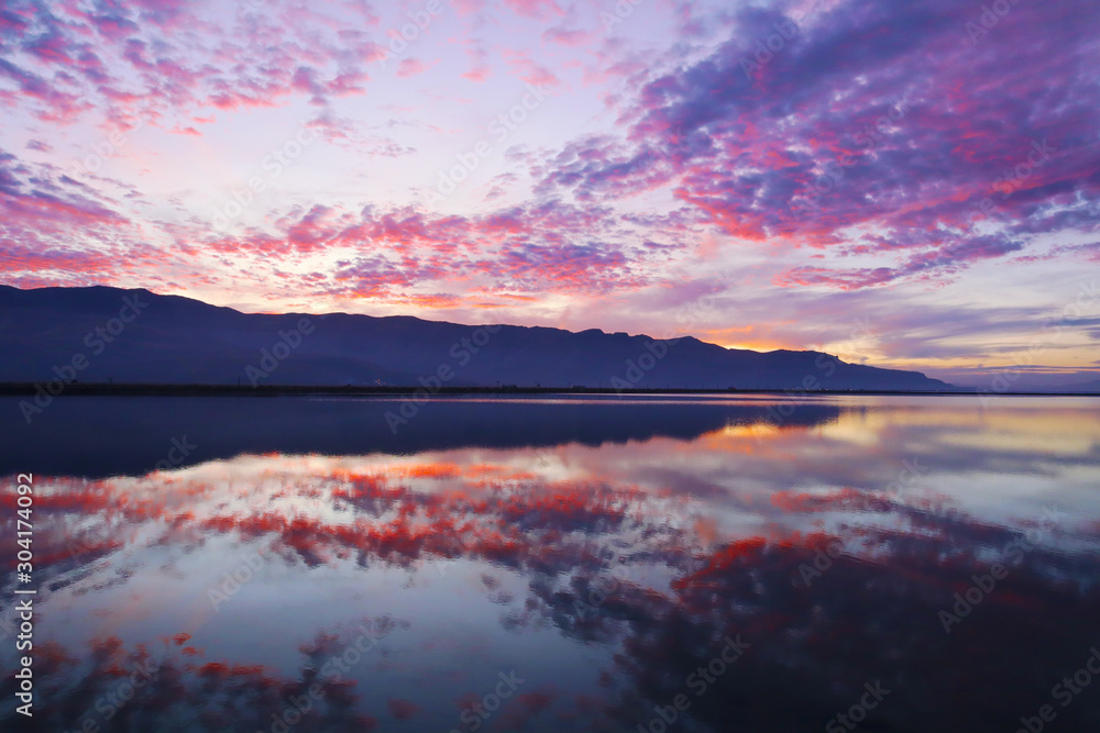 Sunset Lake Reflection