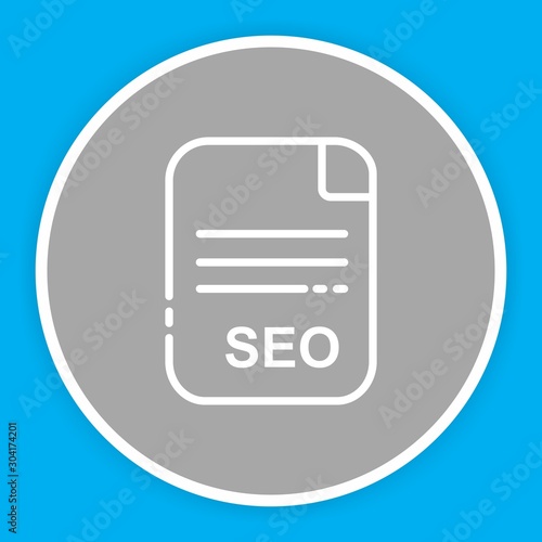 Seo file icon isolated on abstract background