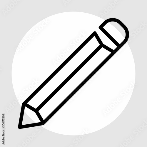 pencil icon isolated on abstract background