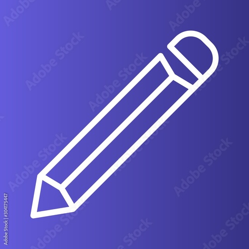 pencil icon isolated on abstract background