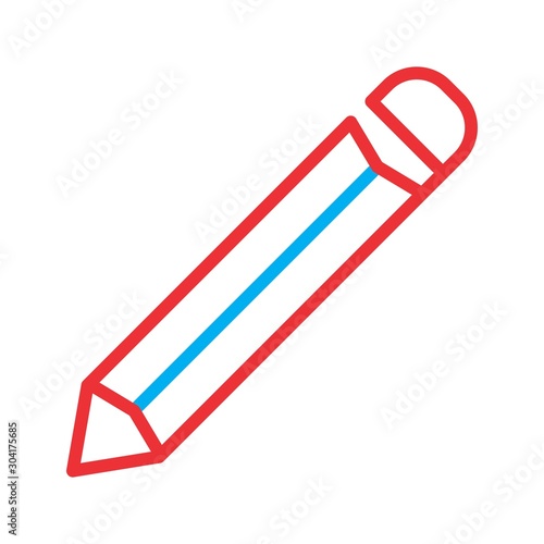 pencil icon isolated on abstract background