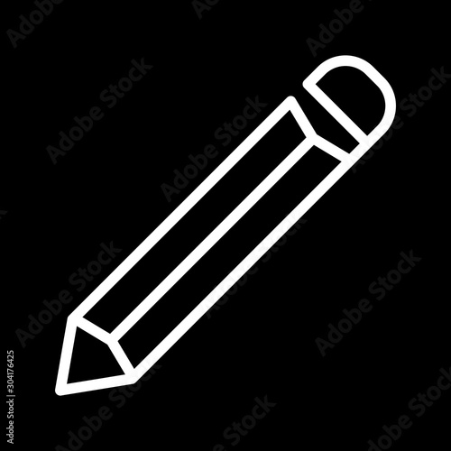 pencil icon isolated on abstract background