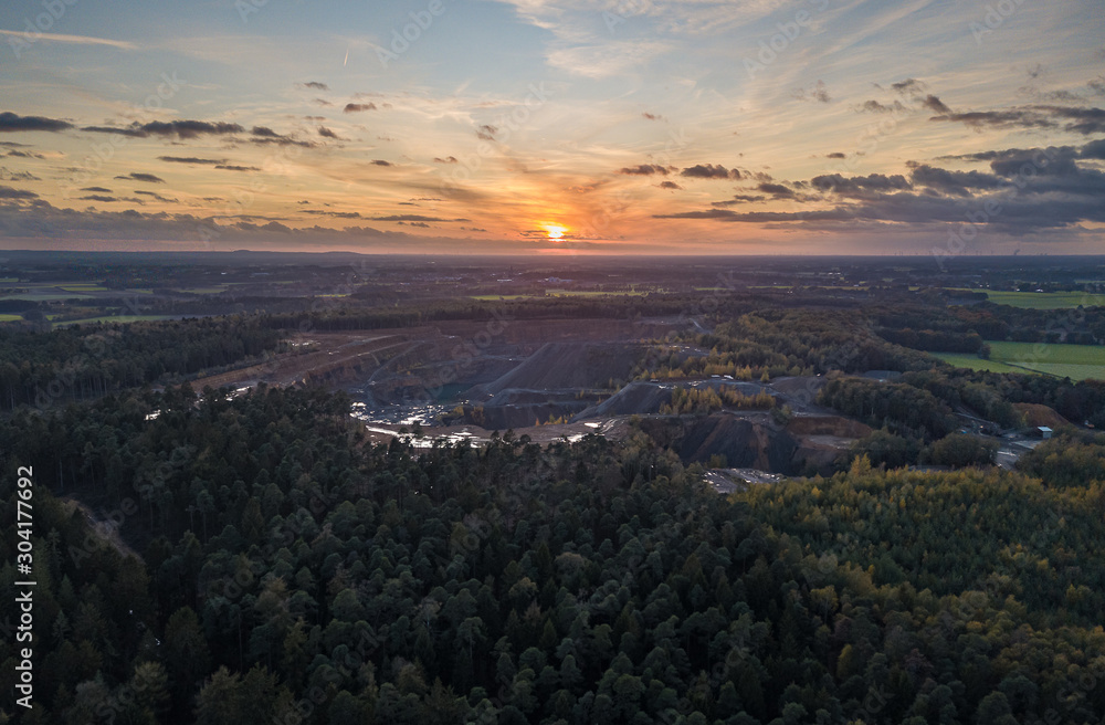 Sonnenuntergang mit Drohne