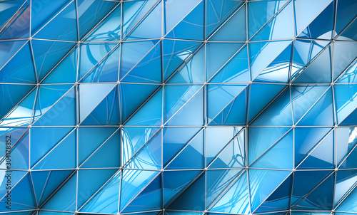 Abstract image background of cubes blocks and rectangles.3d illustration..Blue squares wall surface