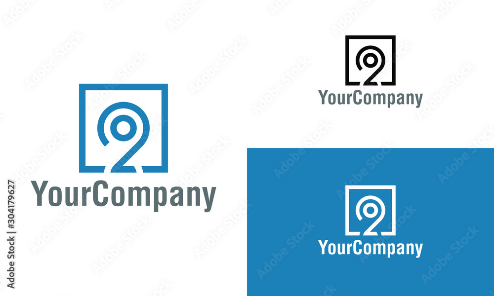 Creative letter two and pin logo design template. Simple minimalist template graphic illustration. Creative vector emblem, for icon or design concept. Creative letter two and pin logo design template. Simple minimalist template graphic illustration. Creative vector emblem, for icon or design concept.
