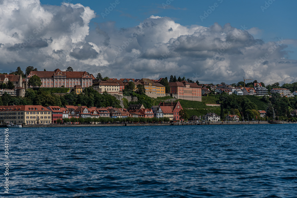 The city of Meersburg at Lake Constance