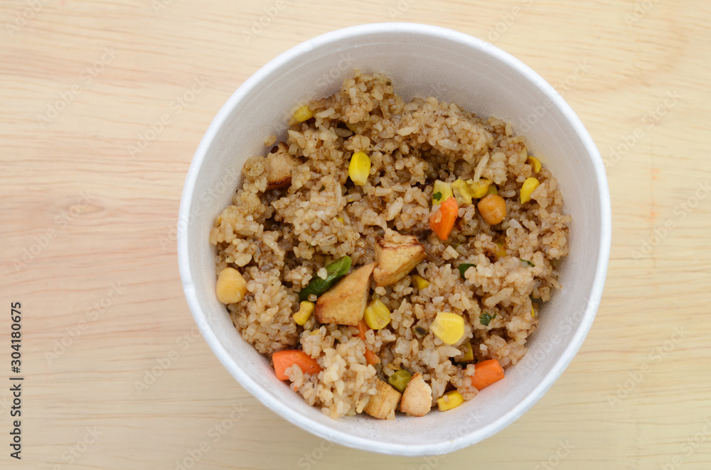 Fried rice, Vietnamese cuisine isolated on white Fried rice, Vietnamese cuisine isolated on white