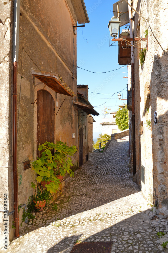 Castrocielo, Italy, 11/11/2017. A day of vacation in a small mountain village Castrocielo, Italy, 11/11/2017. A day of vacation in a small mountain village