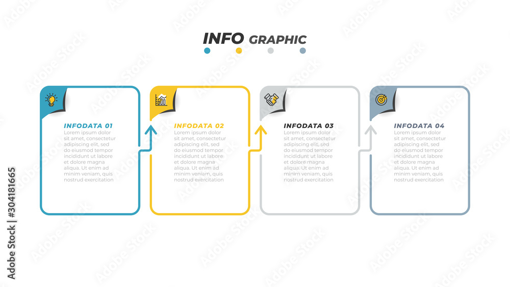Timeline process design template with thin line and rectangle. Business concept with 4 steps, options, arrows and marketing icons. Vector illustration. Timeline process design template with thin line and rectangle. Business concept with 4 steps, options, arrows and marketing icons. Vector illustration.