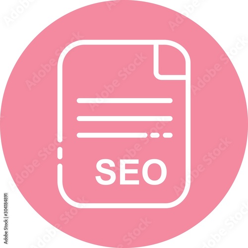 Seo file icon isolated on abstract background