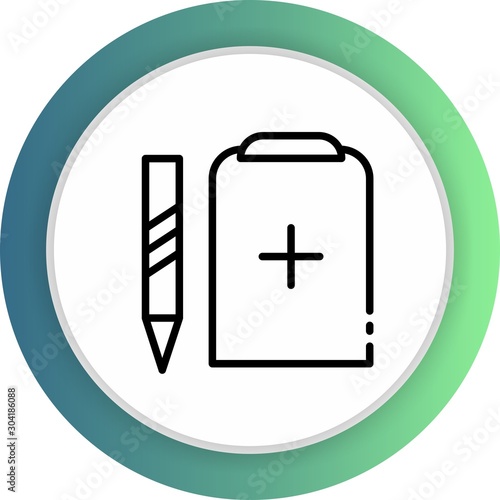 clipboard icon isolated on abstract background