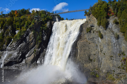 Full Intensity Montmorency Falls During the Summer, Quebec City, Quebec, Canada