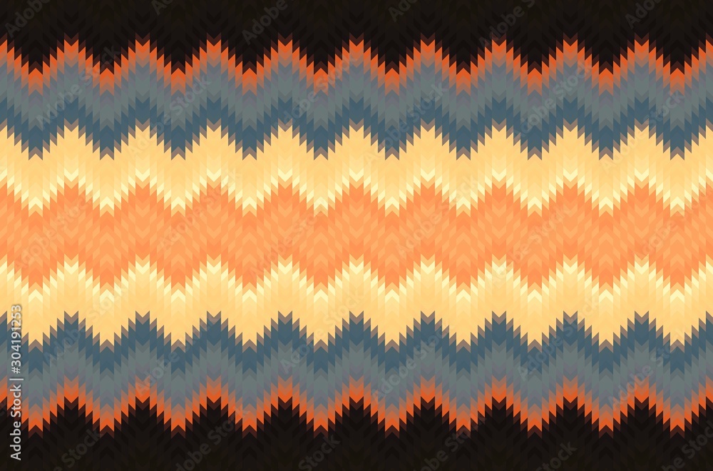 Pattern sweater christmas seamless background, retro symmetry.